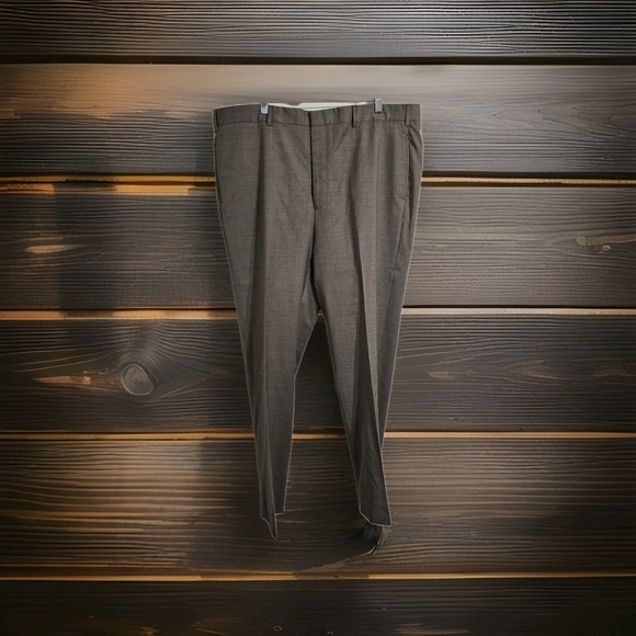 Brooks Brothers 1818 Regent Pants Mens 42x34 Brown Pleated Trousers Dress Wool - Picture 2 of 7